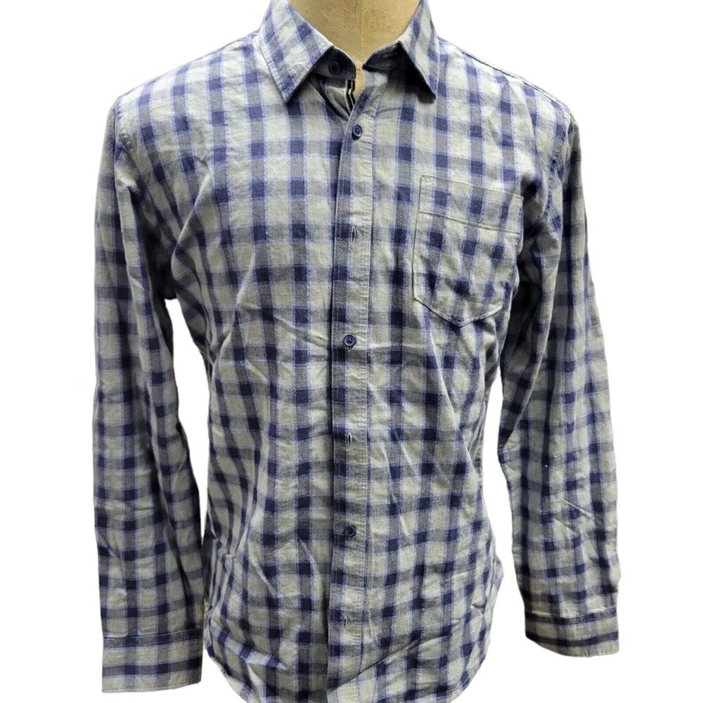 THREAD & Cloth Button-Up Cotton Long-Sleeve Plaid Shirt Men's. New With Tags $68